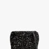 Abro Black Sequin Chain Strap Cross-Body Bag