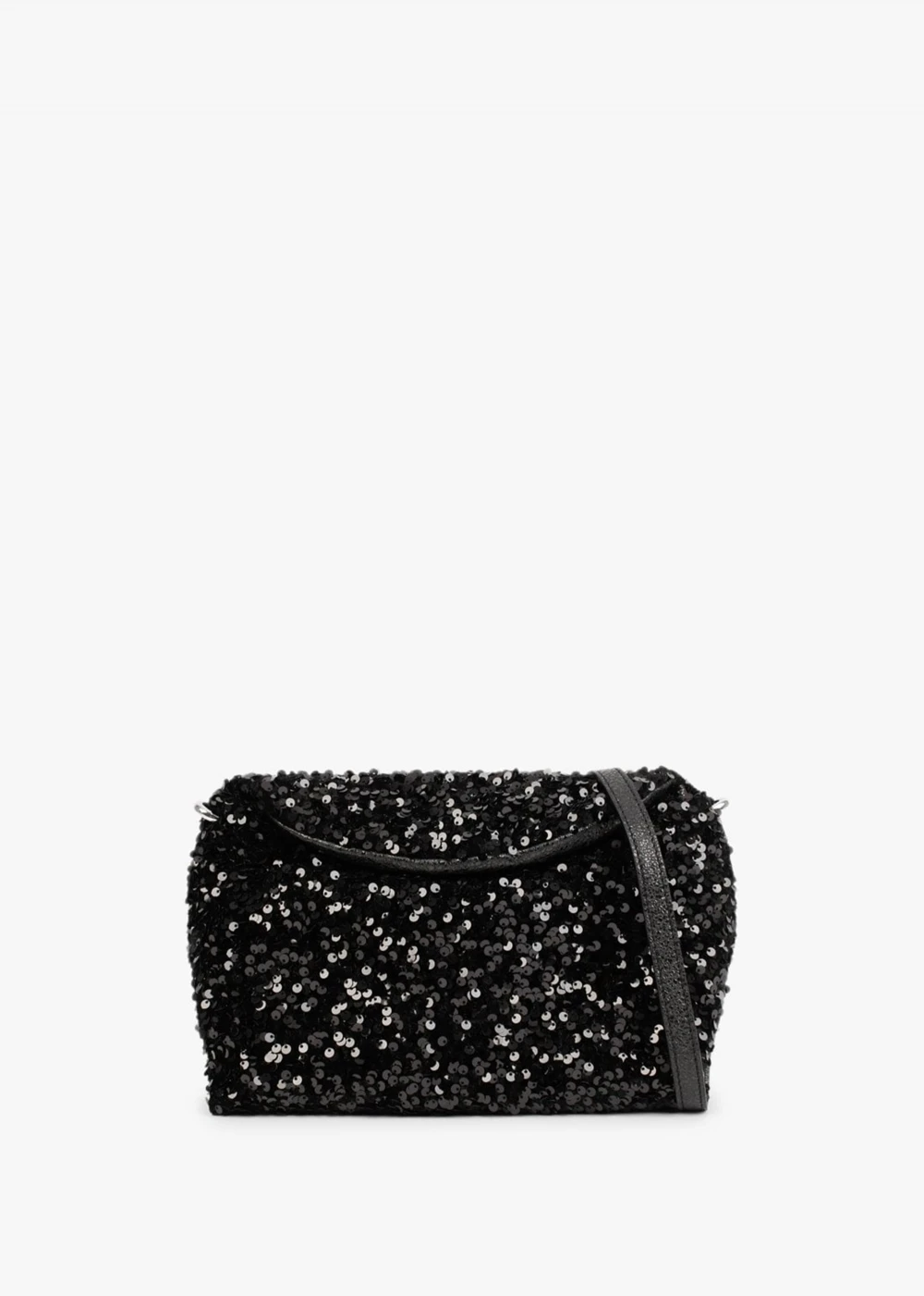 Abro Black Sequin Chain Strap Cross-Body Bag 1 Abro Black Sequin Chain Strap Cross-Body Bag