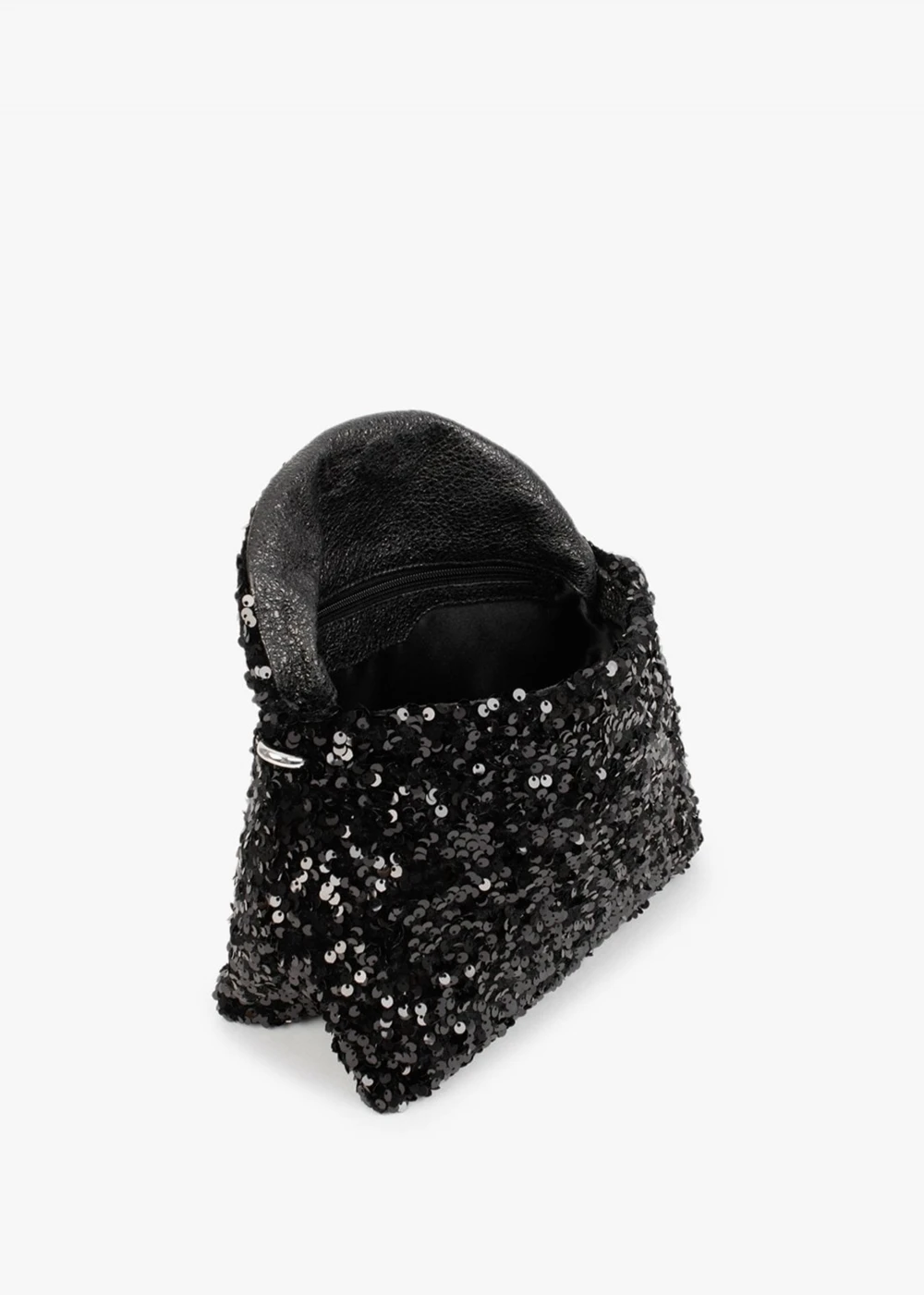 Abro Black Sequin Chain Strap Cross-Body Bag 3 Abro Black Sequin Chain Strap Cross-Body Bag - Image 3