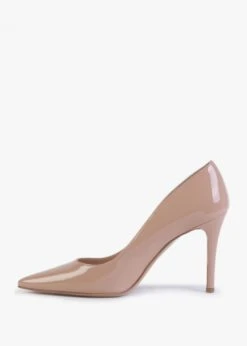 Acourt Beige Patent High Heel Court Shoes -Daniel Footwear Shop acourt 85 p134652 196674 image