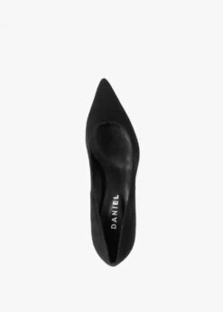Acourt Black Suede Mid Heel Court Shoes -Daniel Footwear Shop acourt black suede mid heel court shoes p134655 197760 image