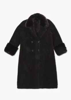 Fiona Long Black Wool Coat