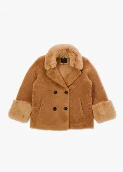 Fiona Short Brown Wool Coat