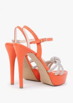 Adiama Orange Slim Heeled Platform Sandals -Daniel Footwear Shop adiama p131732 198600 image