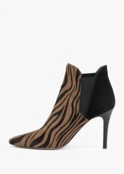 Adril Black & Tan Zebra Print Calf Hair Ankle Boots -Daniel Footwear Shop adril p132469 198742 image