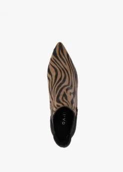 Adril Black & Tan Zebra Print Calf Hair Ankle Boots -Daniel Footwear Shop adril p132469 198743 image