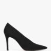 Afia Black Suede V Front Court Shoes