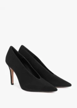 Afia Black Suede V Front Court Shoes -Daniel Footwear Shop afia p134646 196666 image