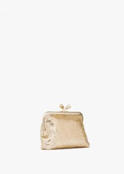 Anya Hindmarch Mesh Maud Gold Tassel Clutch Bag -Daniel Footwear Shop ah maud clutch tassel p136102 201146 image
