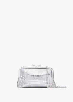 Anya Hindmarch Mesh Maud Silver Tassel Clutch Bag