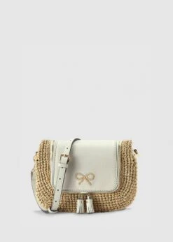 Anya Hindmarch Women's Vere Raffia White Cross Body Bag