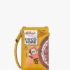 Anya Hindmarch Anya Brands Coco Pops Mustard Leather Zip Phone Pouch On A Strap