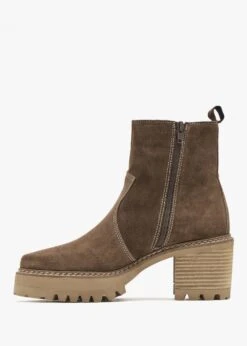 Alpe Airedale Tan Suede Platform Heeled Boots -Daniel Footwear Shop airedale p135860 200577 image