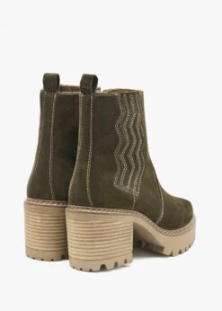 Alpe Airedale Khaki Suede Platform Heeled Boots -Daniel Footwear Shop airedale p135861 200581 image