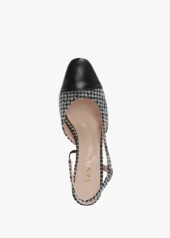 Akira Black Houndstooth Block Heel Slingbacks -Daniel Footwear Shop akira p135434 195811 image