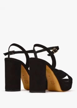 Aloha Black Suede Platform Heeled Sandals -Daniel Footwear Shop aloha black suede platform heeled sandals p142310 203173 image