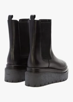 Alpe Alpine Black Leather Tall Chelsea Boots -Daniel Footwear Shop alpine p135865 216282 image