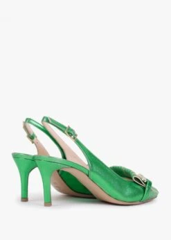 Alunar Green Leather Sling Back Heels 9 Alunar Green Leather Sling Back Heels -Daniel Footwear Shop alunar p132542 199012 image