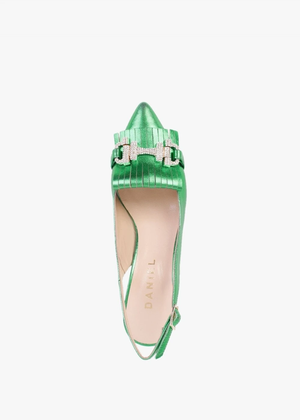 Alunar Green Leather Sling Back Heels 6 Alunar Green Leather Sling Back Heels - Image 6