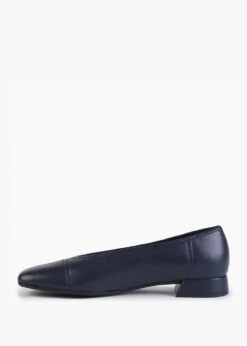 Angled Navy Leather Square Toe Pumps -Daniel Footwear Shop angled p134462 196550 image