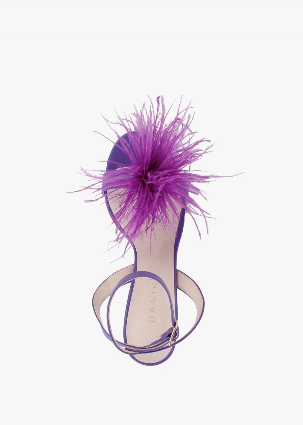 Anost Purple Leather Feather Heeled Sandals 5 Anost Purple Leather Feather Heeled Sandals - Image 5