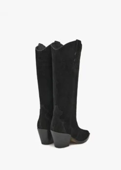 Alpe Aquatic Black Suede Western Knee Boots -Daniel Footwear Shop aquatic p136125 201185 image