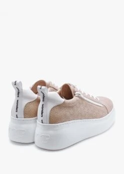 Wonders Aria Beige Leather Perforated Flatform Trainers -Daniel Footwear Shop aria p135319 195524 image