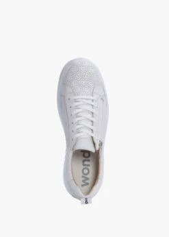 Wonders Aria White Leather Perforated Flatform Trainers -Daniel Footwear Shop aria p135321 195531 image