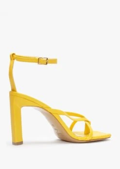 Aricky Yellow Leather Strappy Heeled Sandals -Daniel Footwear Shop aricky p124065 199741 image