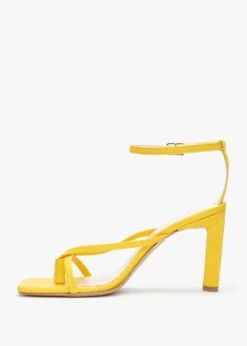 Aricky Yellow Leather Strappy Heeled Sandals -Daniel Footwear Shop aricky p124065 199742 image