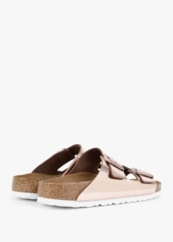 Birkenstock Arizona Soft Foot-Bed Metallic Copper Two Bar Mules -Daniel Footwear Shop arizona soft foot bed metallic copper two bar mules p125426 202168 image