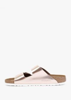 Birkenstock Arizona Soft Foot-Bed Metallic Copper Two Bar Mules -Daniel Footwear Shop arizona soft foot bed metallic copper two bar mules p125426 202170 image