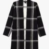 Black & White Knitted Long-Line Cardigan