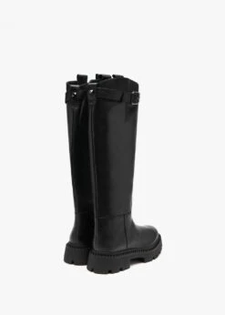 Ash Galaxy Black Leather Chunky Knee Boots -Daniel Footwear Shop ash galaxy 2 p135640 200112 image