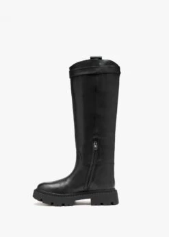 Ash Galaxy Black Leather Chunky Knee Boots -Daniel Footwear Shop ash galaxy 2 p135640 200113 image