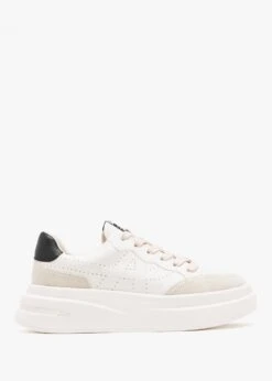 Ash Impuls Eco Shell White Black Chrome Free Leather Trainers
