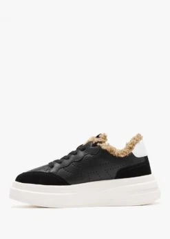 Ash Impuls Fur Black White Chrome Free Leather Platform Trainers -Daniel Footwear Shop ash impuls fur 2 p135644 200133 image