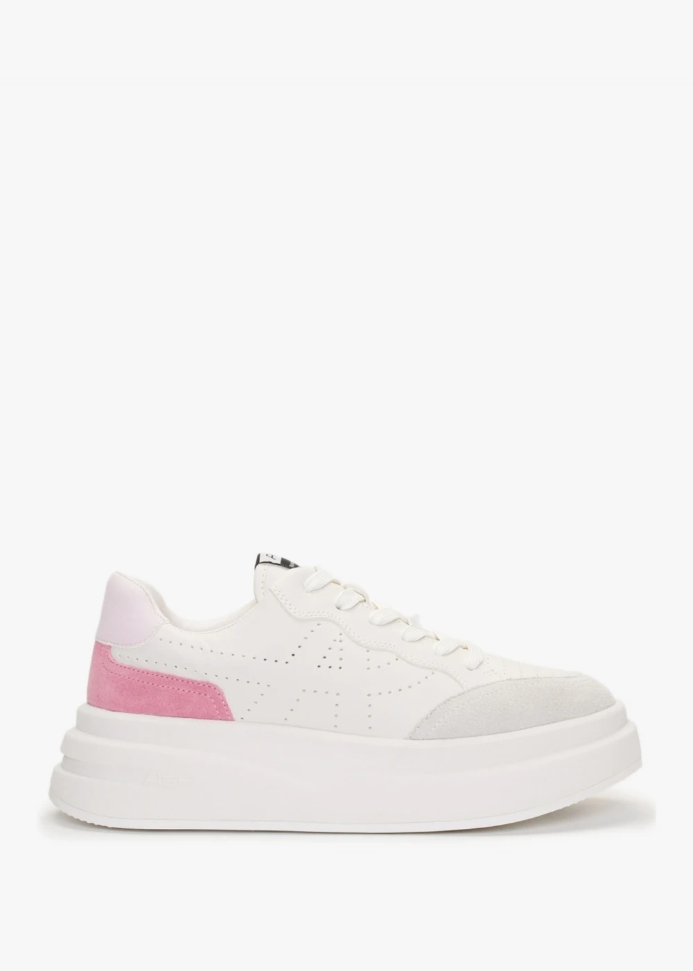 Ash Impuls Eco Off White Crystal Rose Leather Platform Trainers 1 Ash Impuls Eco Off White Crystal Rose Leather Platform Trainers