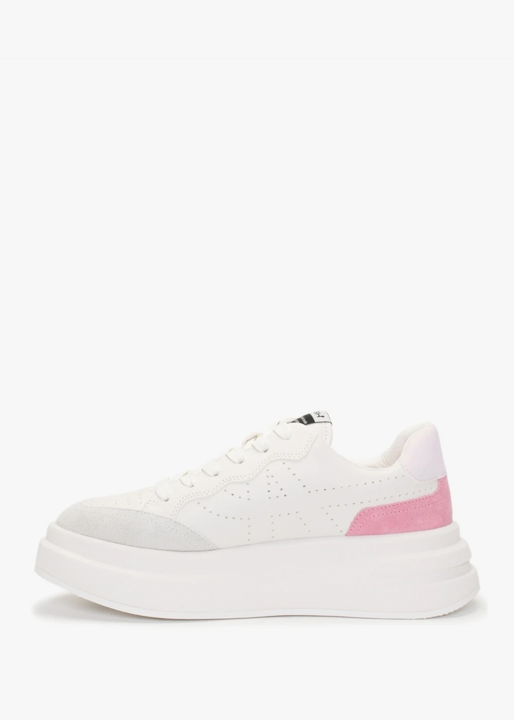 Ash Impuls Eco Off White Crystal Rose Leather Platform Trainers 4 Ash Impuls Eco Off White Crystal Rose Leather Platform Trainers - Image 4
