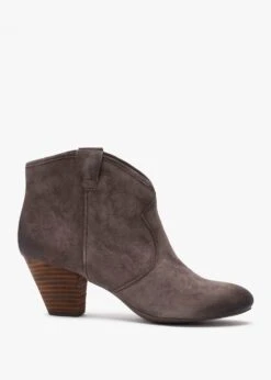 Ash Jalouse Brown Suede Western Ankle Boots