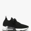 Ash Larsen Black Ribbed Knit Trainers
