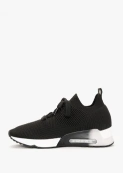 Ash Larsen Black Ribbed Knit Trainers -Daniel Footwear Shop ash larsen p135069 196890 image
