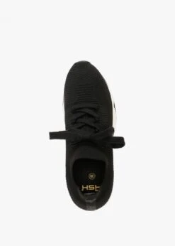 Ash Larsen Black Ribbed Knit Trainers -Daniel Footwear Shop ash larsen p135069 196891 image