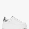 Ash Moby White Silver Leather Chunky Trainers