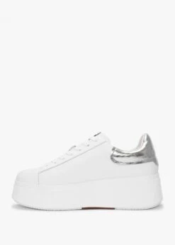 Ash Moby White Silver Leather Chunky Trainers -Daniel Footwear Shop ash moby it p134477 196567 image