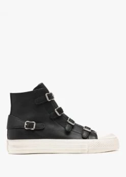 Ash Virgin Black Leather High Top Trainers