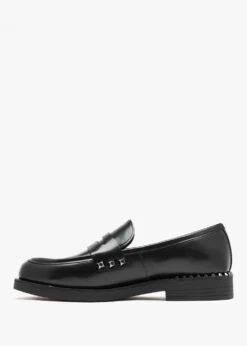 Ash Whisper Studs Black Leather Loafers -Daniel Footwear Shop ash whisper studs p135649 200157 image