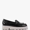 Calpierre Aurora Black Patent Leather Fringed Loafers