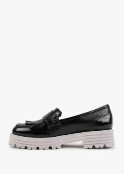 Calpierre Aurora Black Patent Leather Fringed Loafers -Daniel Footwear Shop aurora p131481 202321 image