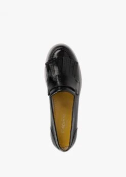 Calpierre Aurora Black Patent Leather Fringed Loafers -Daniel Footwear Shop aurora p131481 202322 image